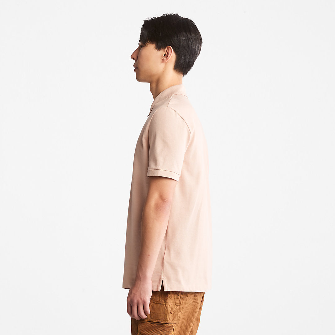 Mens Timberland Millers River Pique Polo Shirt for Men in Light Pink