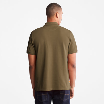 Mens Timberland Millers River Pique Polo Shirt for Men in Dark Green