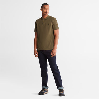 Mens Timberland Millers River Pique Polo Shirt for Men in Dark Green
