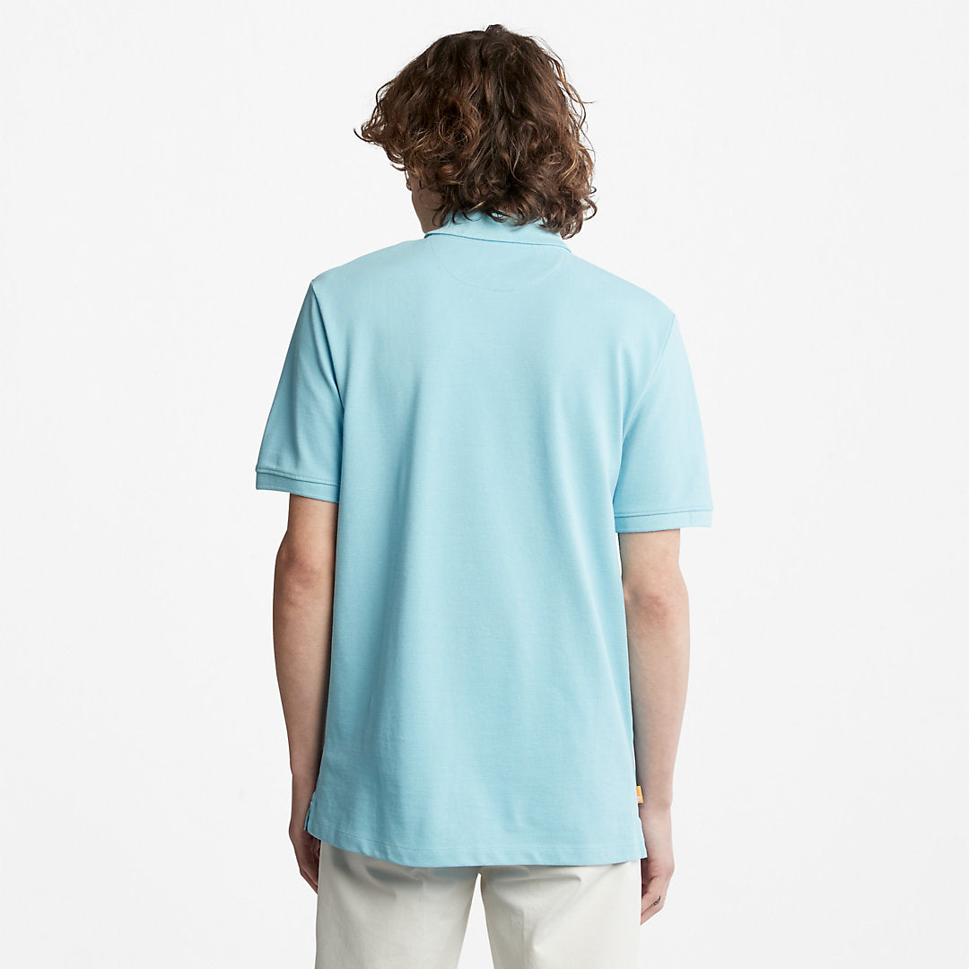 Mens Timberland Millers River Pique Polo Shirt for Men in Light Blue