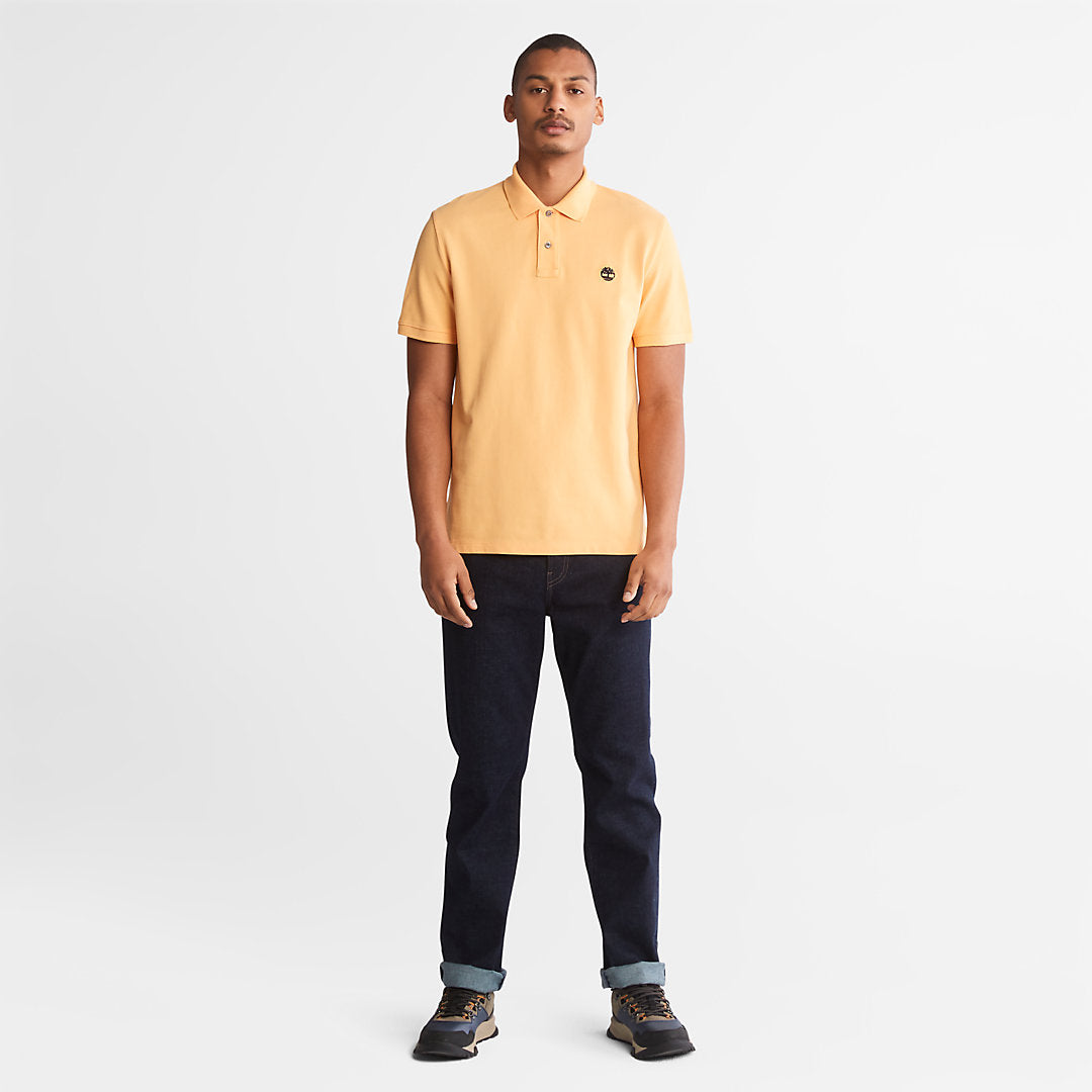 Mens Timberland Millers River Pique Polo Shirt for Men in Yellow