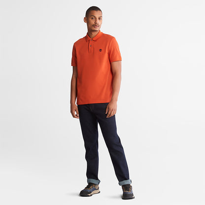 Mens Timberland Millers River Pique Polo Shirt for Men in Orange