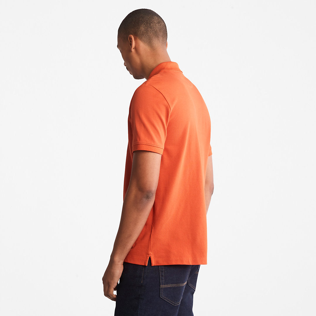 Mens Timberland Millers River Pique Polo Shirt for Men in Orange