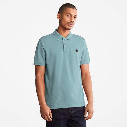 Mens Timberland Millers River Pique Polo Shirt for Men in Light Green