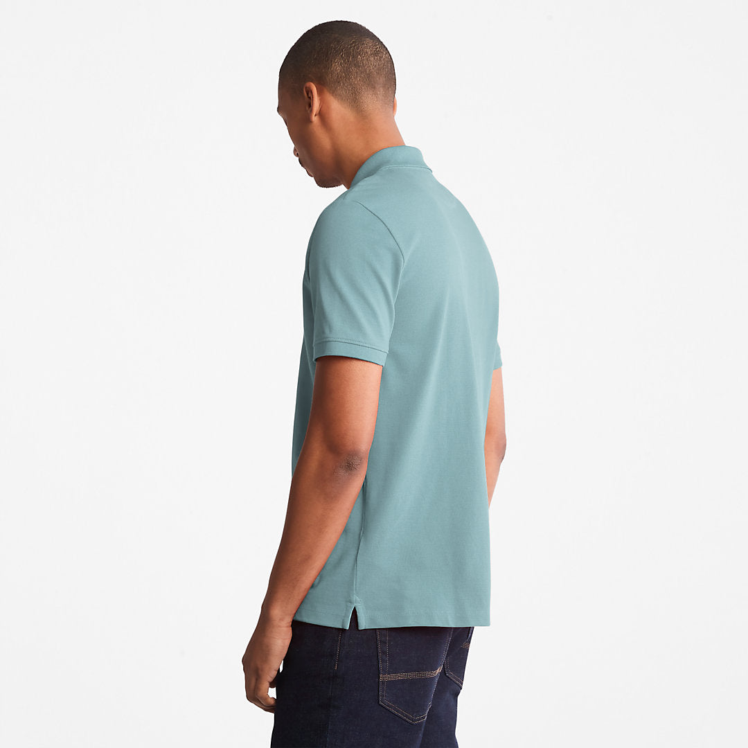 Mens Timberland Millers River Pique Polo Shirt for Men in Light Green