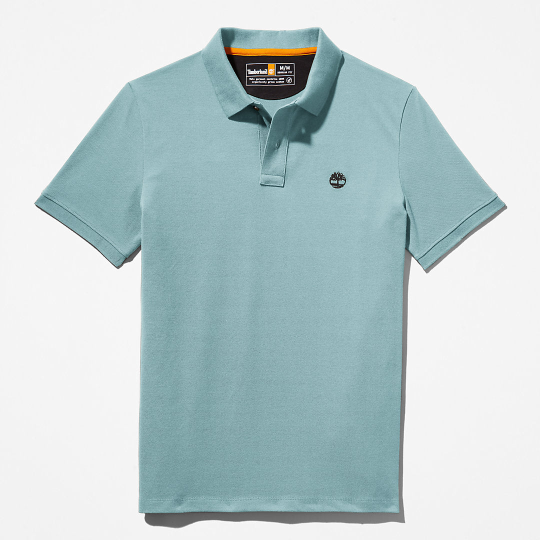 Mens Timberland Millers River Pique Polo Shirt for Men in Light Green