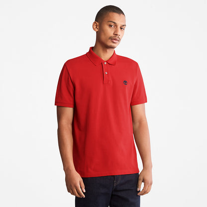 Mens Timberland Millers River Pique Polo Shirt for Men in Red