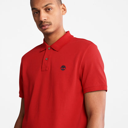 Mens Timberland Millers River Pique Polo Shirt for Men in Red