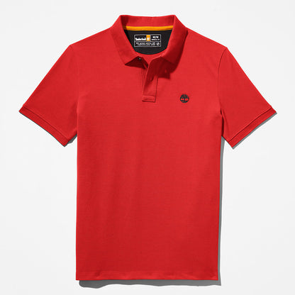 Mens Timberland Millers River Pique Polo Shirt for Men in Red
