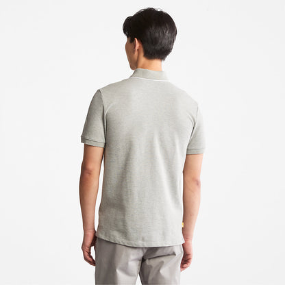 Mens Timberland Millers River Print-Collar Polo Shirt for Men in Grey