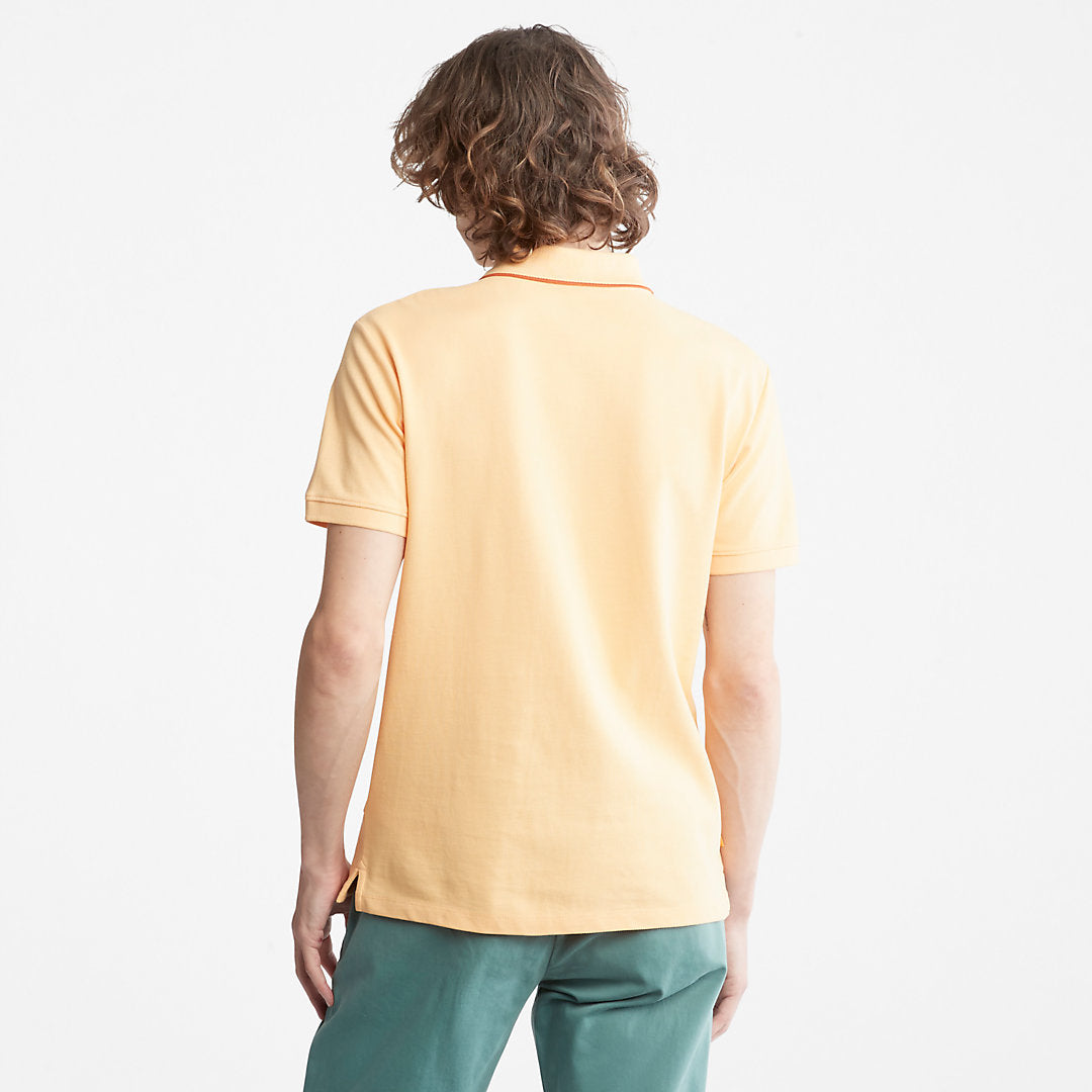 Mens Timberland Millers River Print-Collar Polo Shirt for Men in Yellow