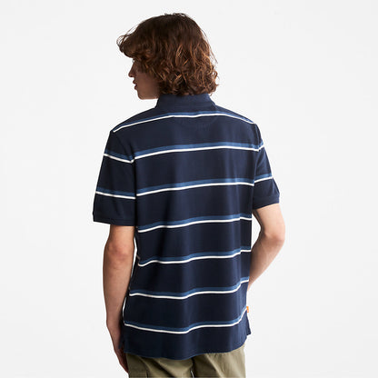Mens Timberland Zealand River Striped Polo Shirt for Men in Navy