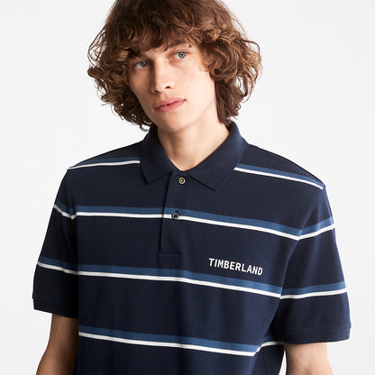 Mens Timberland Zealand River Striped Polo Shirt for Men in Navy