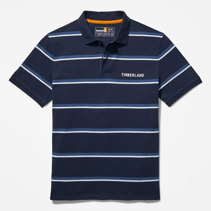 Mens Timberland Zealand River Striped Polo Shirt for Men in Navy