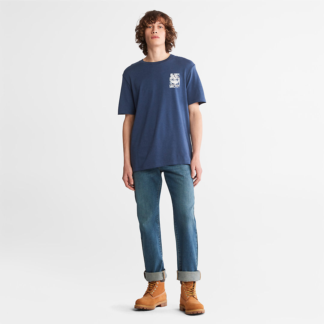 Mens Timberland Refibra™ Technology T-Shirt for Men in Blue