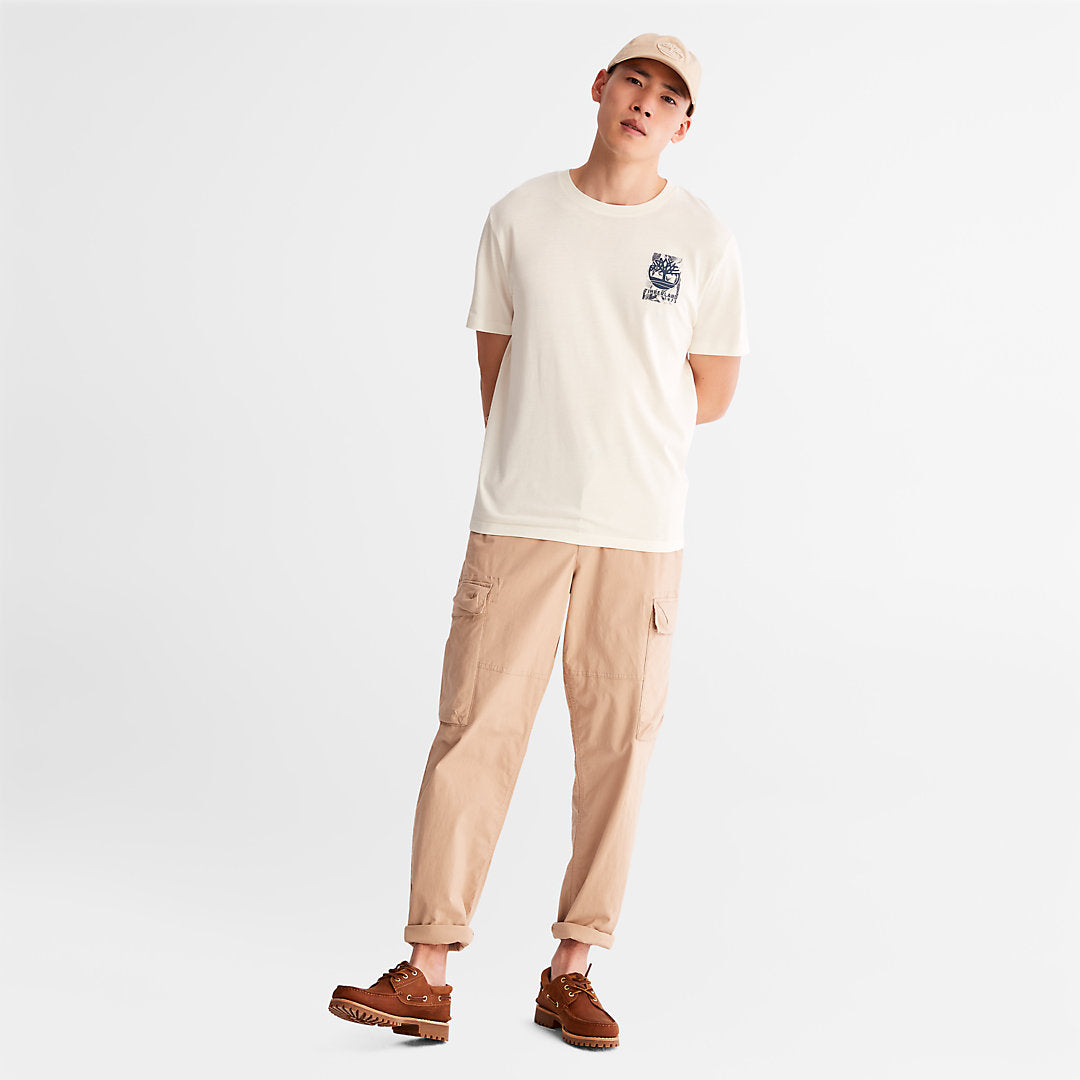 Mens Timberland Refibra™ Technology T-Shirt for Men in White