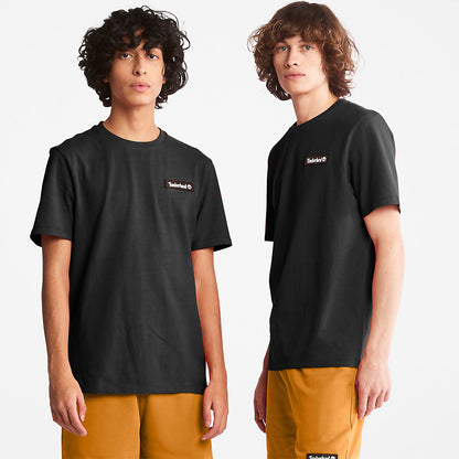 Mens Timberland All Gender Heavyweight Badge T-Shirt in Black