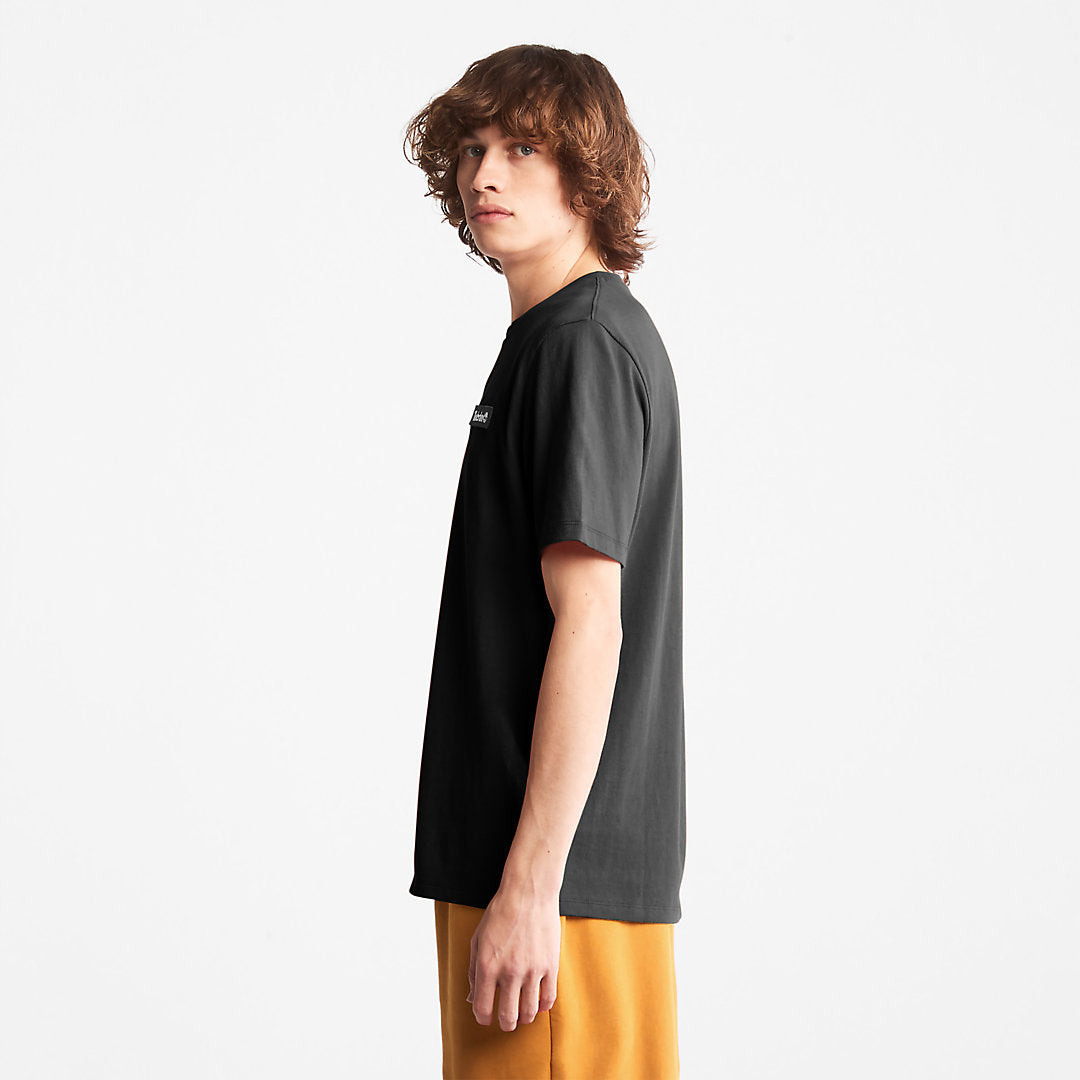 Mens Timberland All Gender Heavyweight Badge T-Shirt in Black