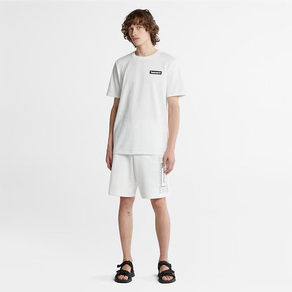 Mens Timberland All Gender Heavyweight Badge T-Shirt in White