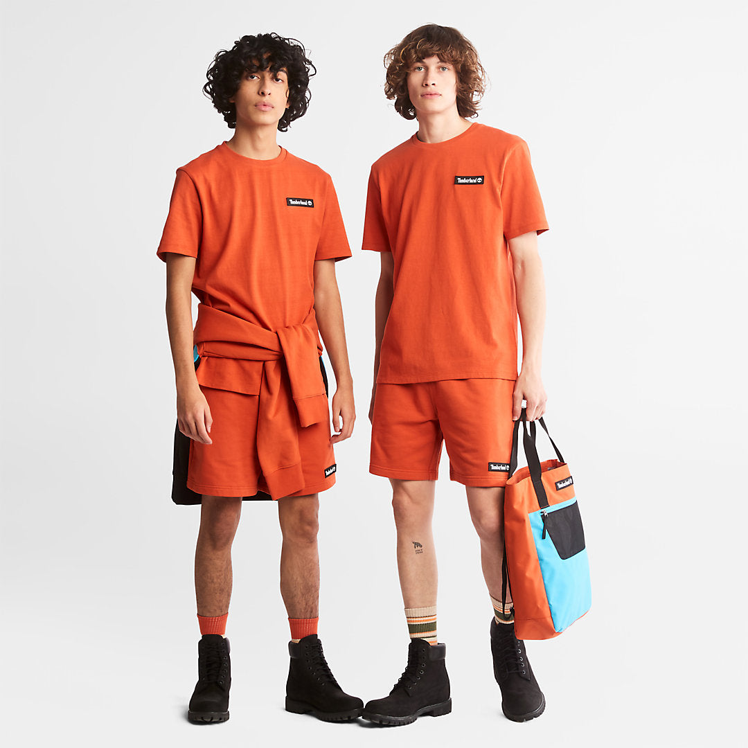 Mens Timberland All Gender Heavyweight Badge T-Shirt in Orange