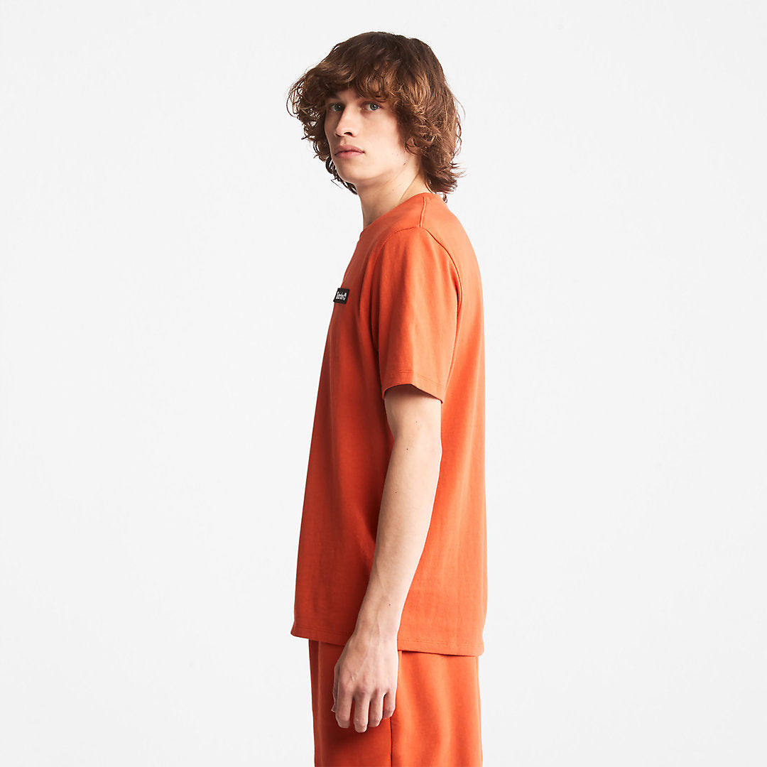 Mens Timberland All Gender Heavyweight Badge T-Shirt in Orange