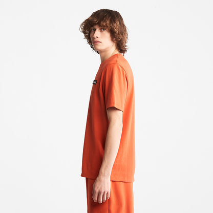 Mens Timberland All Gender Heavyweight Badge T-Shirt in Orange