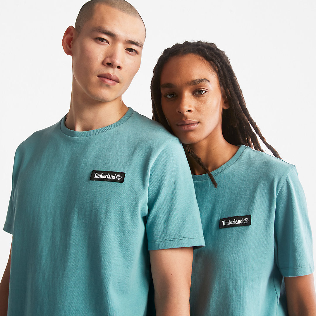 Mens Timberland All Gender Heavyweight Badge T-Shirt in Green