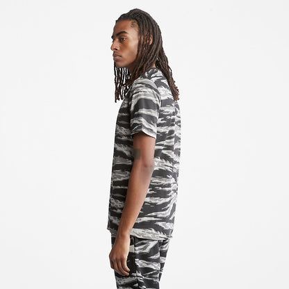 Mens Timberland White Tiger Print T-Shirt for Men in Camo
