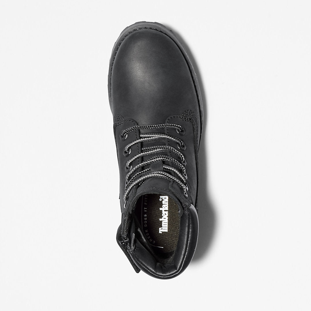 Kids Timberland Courma 6 Inch Side-Zip Boot for Youth in Black