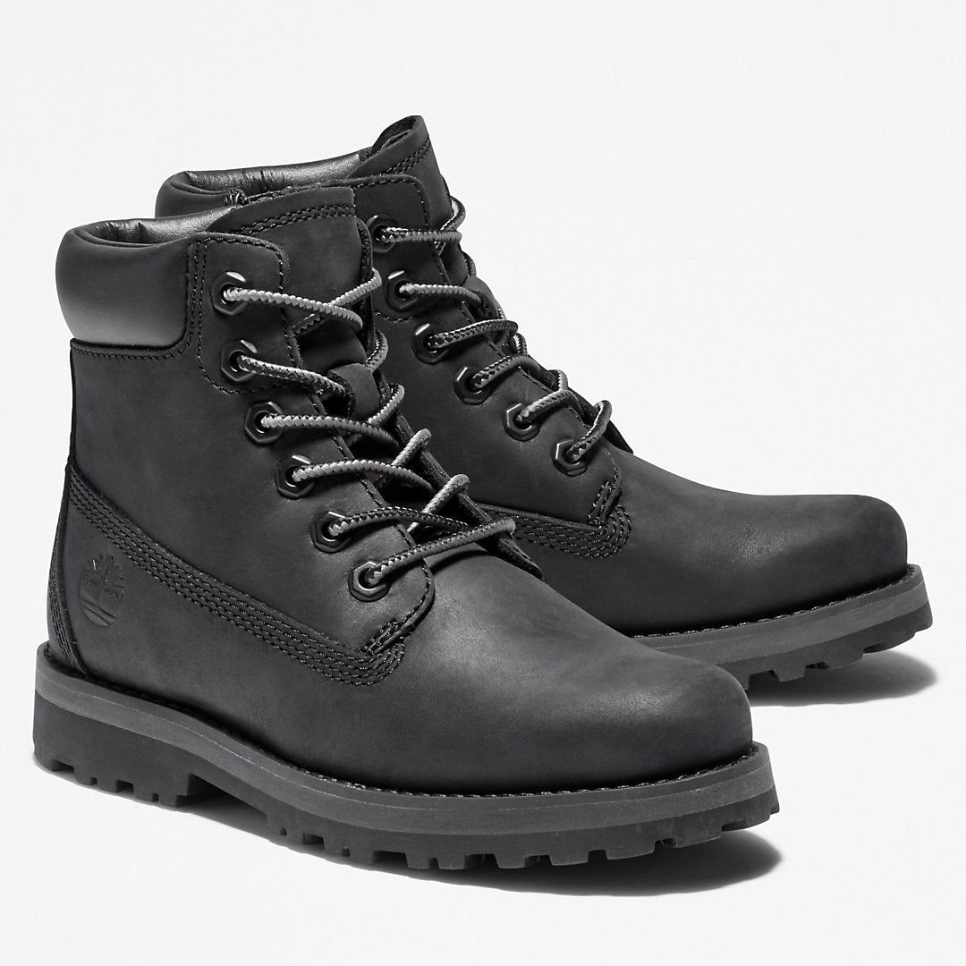 Kids Timberland Courma 6 Inch Side-Zip Boot for Youth in Black