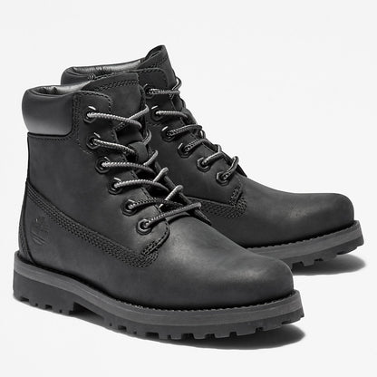 Kids Timberland Courma 6 Inch Side-Zip Boot for Youth in Black