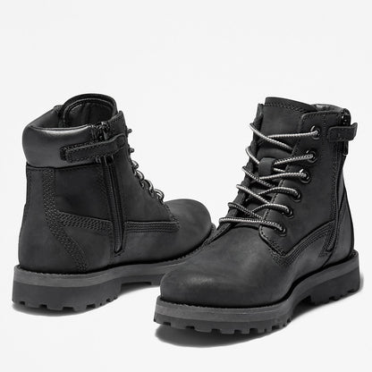 Kids Timberland Courma 6 Inch Side-Zip Boot for Youth in Black