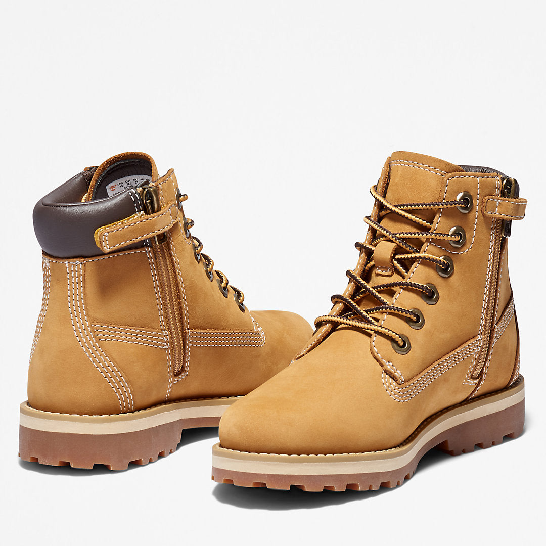 Kids Timberland Courma 6 Inch Side-Zip Boot for Youth in Yellow