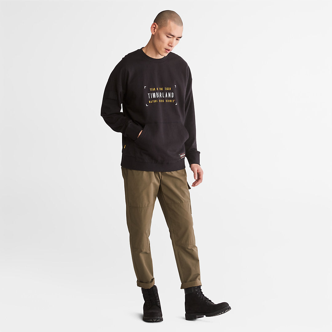 Mens Timberland Year of the Tiger Sweatshirt for Men in Black