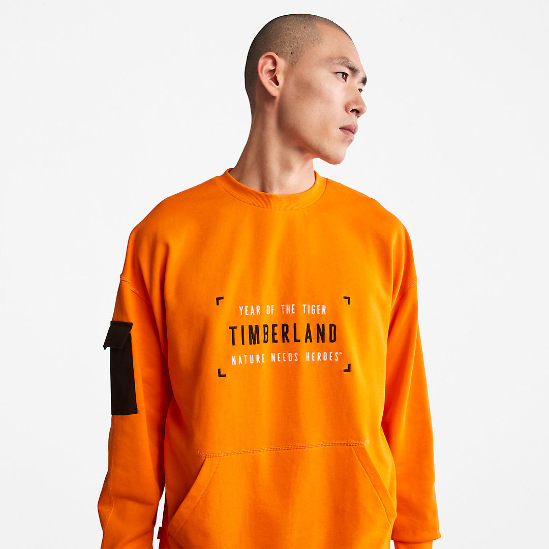 Mens Timberland Year of the Tiger Sweatshirt for Men in Orange