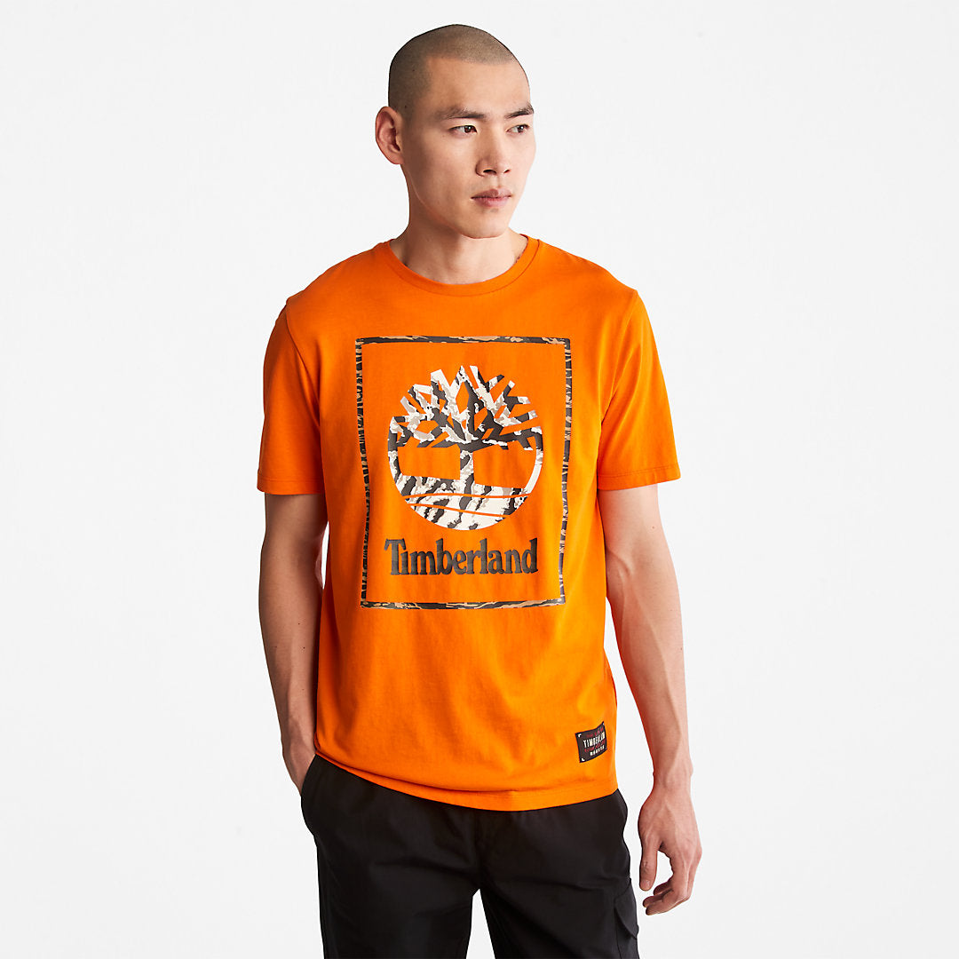 Mens Timberland Year of the Tiger T-Shirt for Men in Orange