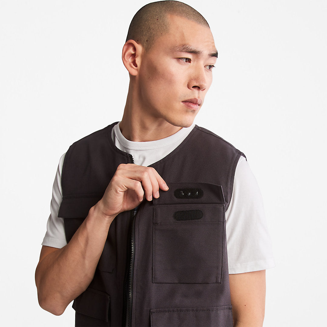 Mens Timberland Progressive Utility Multi-Pocket Gilet for Men in Black