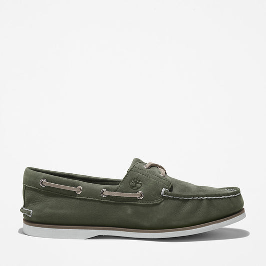 Mens Timberland Timberland® 2-Eye Classic Boat Shoe for Men in Dark Green