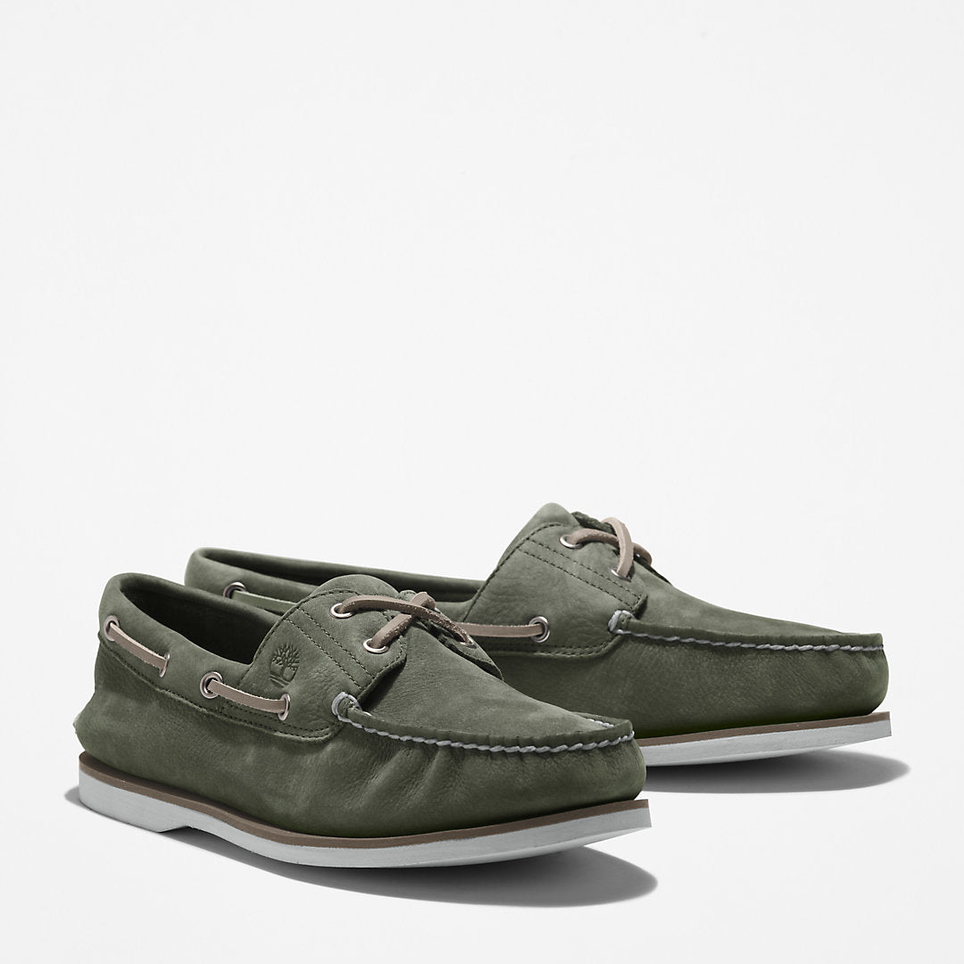 Mens Timberland Timberland® 2-Eye Classic Boat Shoe for Men in Dark Green