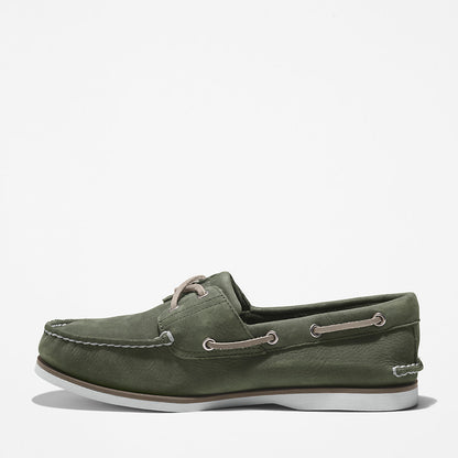 Mens Timberland Timberland® 2-Eye Classic Boat Shoe for Men in Dark Green