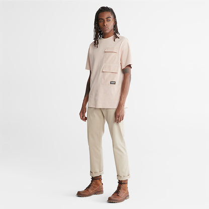 Mens Timberland Progressive Utility Multi-pocket T-Shirt for Men in Pink