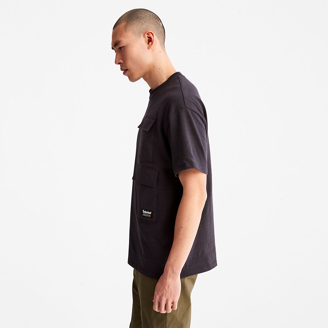 Mens Timberland Progressive Utility Multi-pocket T-Shirt for Men in Black