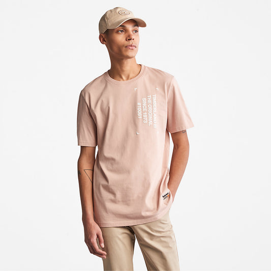 Mens Timberland Progressive Utility Graphic T-Shirt for Men in Pink