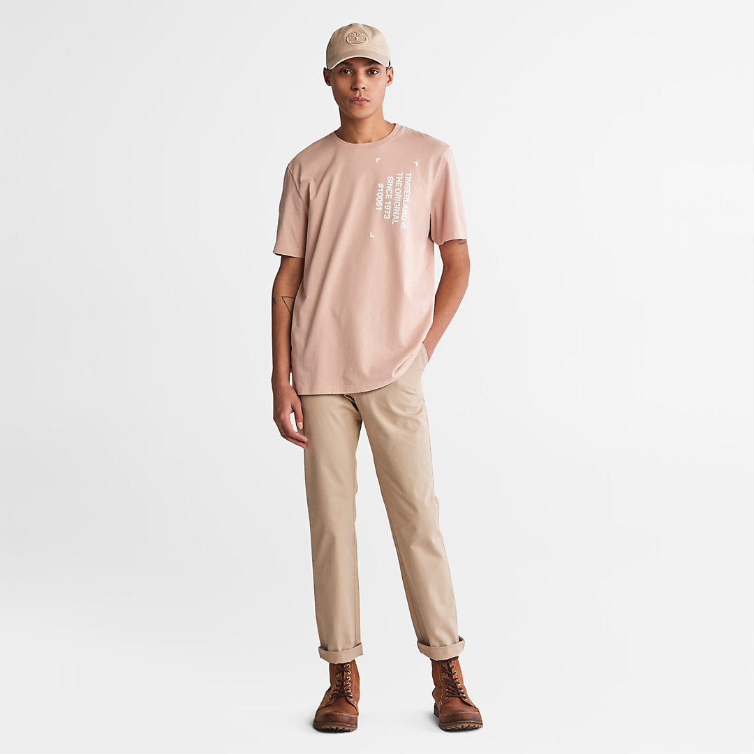 Mens Timberland Progressive Utility Graphic T-Shirt for Men in Pink