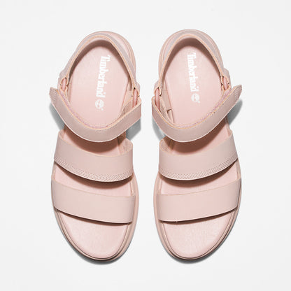 Womens Timberland London Vibe Ankle-Strap Sandal for Women in Light Pink