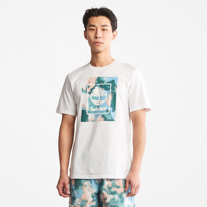 Mens Timberland Storytelling Logo T-Shirt for Men in White