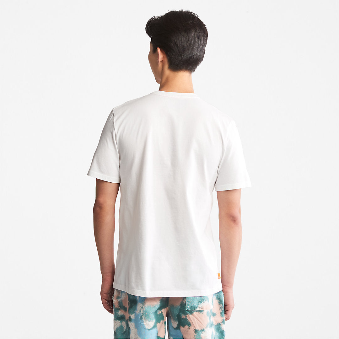 Mens Timberland Storytelling Logo T-Shirt for Men in White