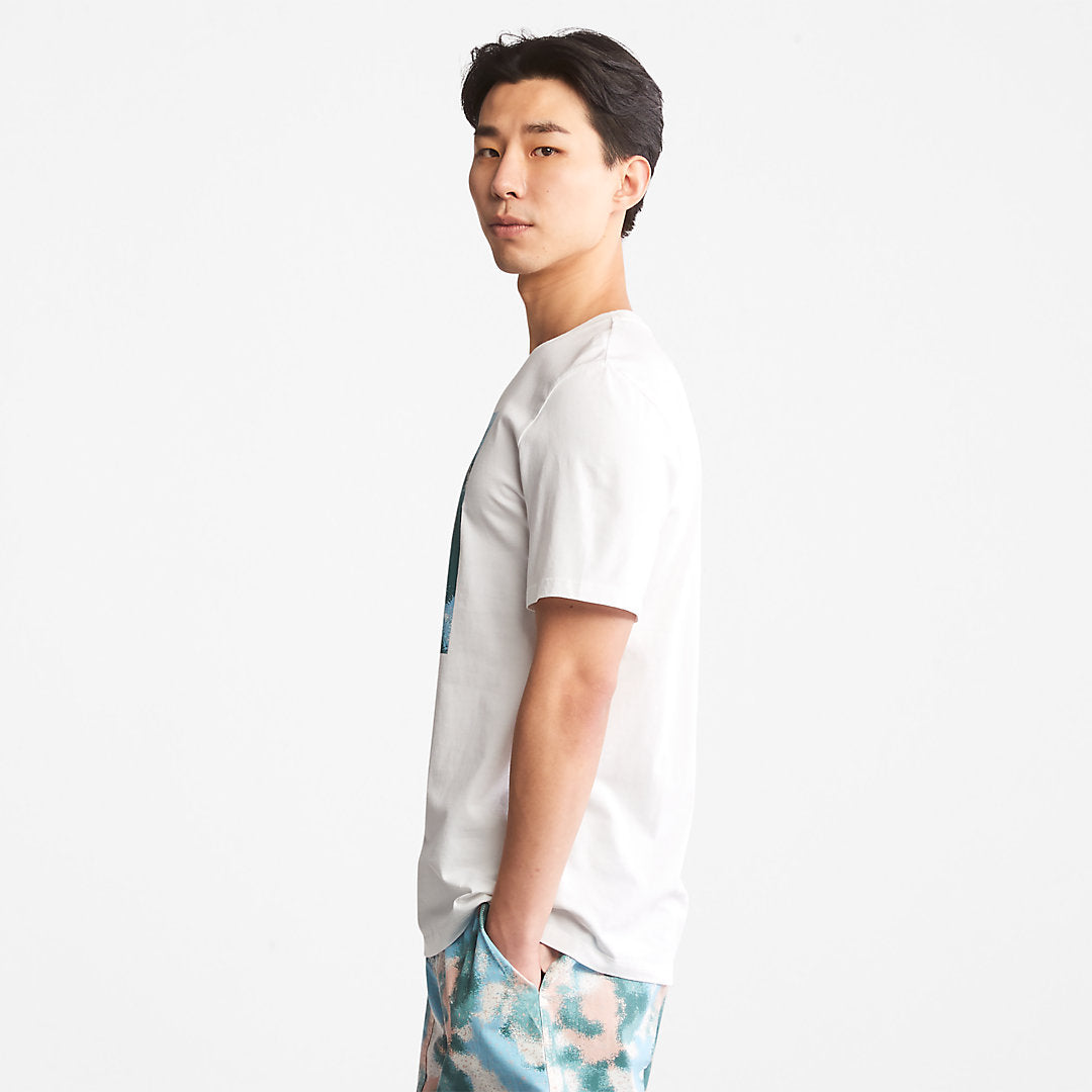 Mens Timberland Storytelling Logo T-Shirt for Men in White