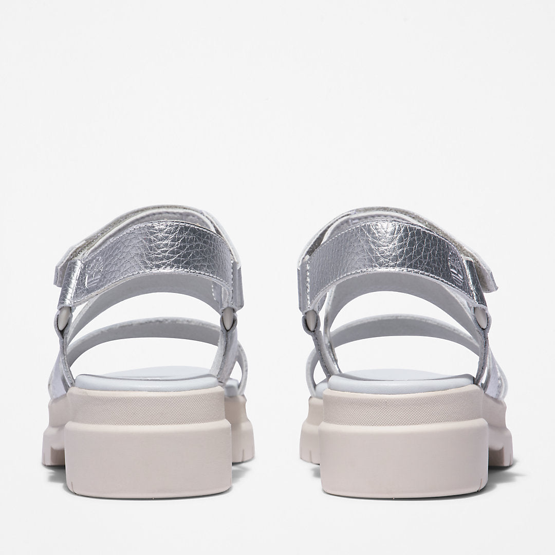 Womens Timberland London Vibe Ankle-Strap Sandal for Women in Silver