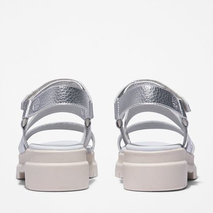 Womens Timberland London Vibe Ankle-Strap Sandal for Women in Silver